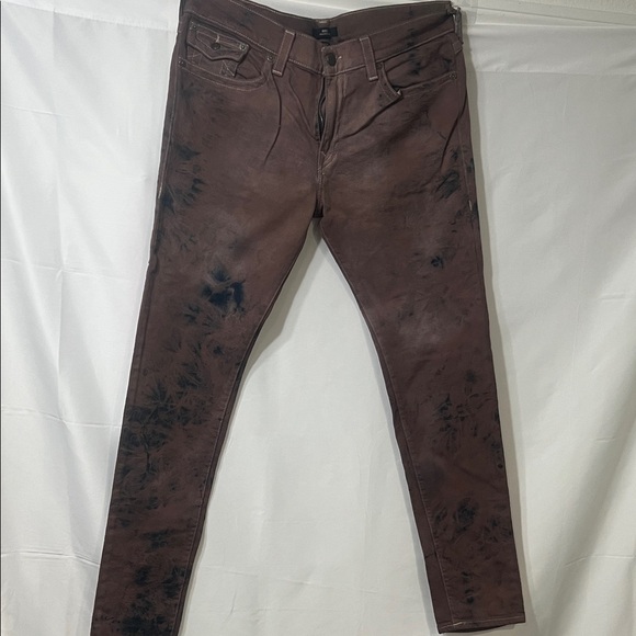 True Religion Men's Straight Jeans - Brown and Black Pattern - Picture 1 of 6
